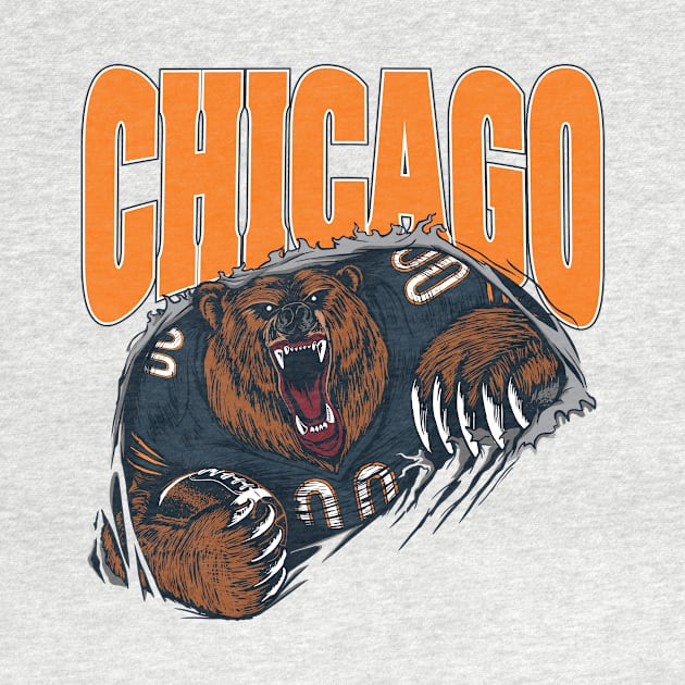 Chicago Windy City Football Bear Down by stayfrostybro